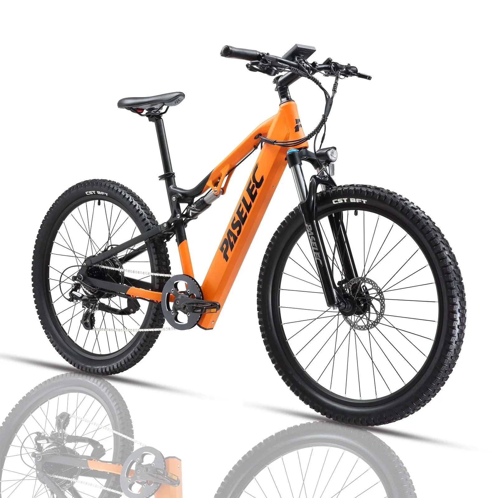HKM-896211 Electric Mountain Bike with 48V 13Ah Removable Battery, 27.5-Inch Wheel, 8-Speed Gears and Hydraulic Disc Brakes