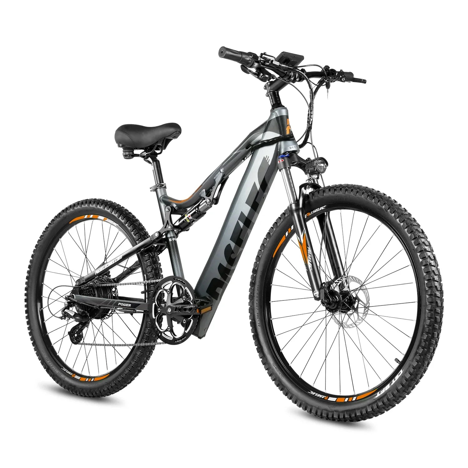 HKM-896211 Electric Mountain Bike with 48V 13Ah Removable Battery, 27.5-Inch Wheel, 8-Speed Gears and Hydraulic Disc Brakes