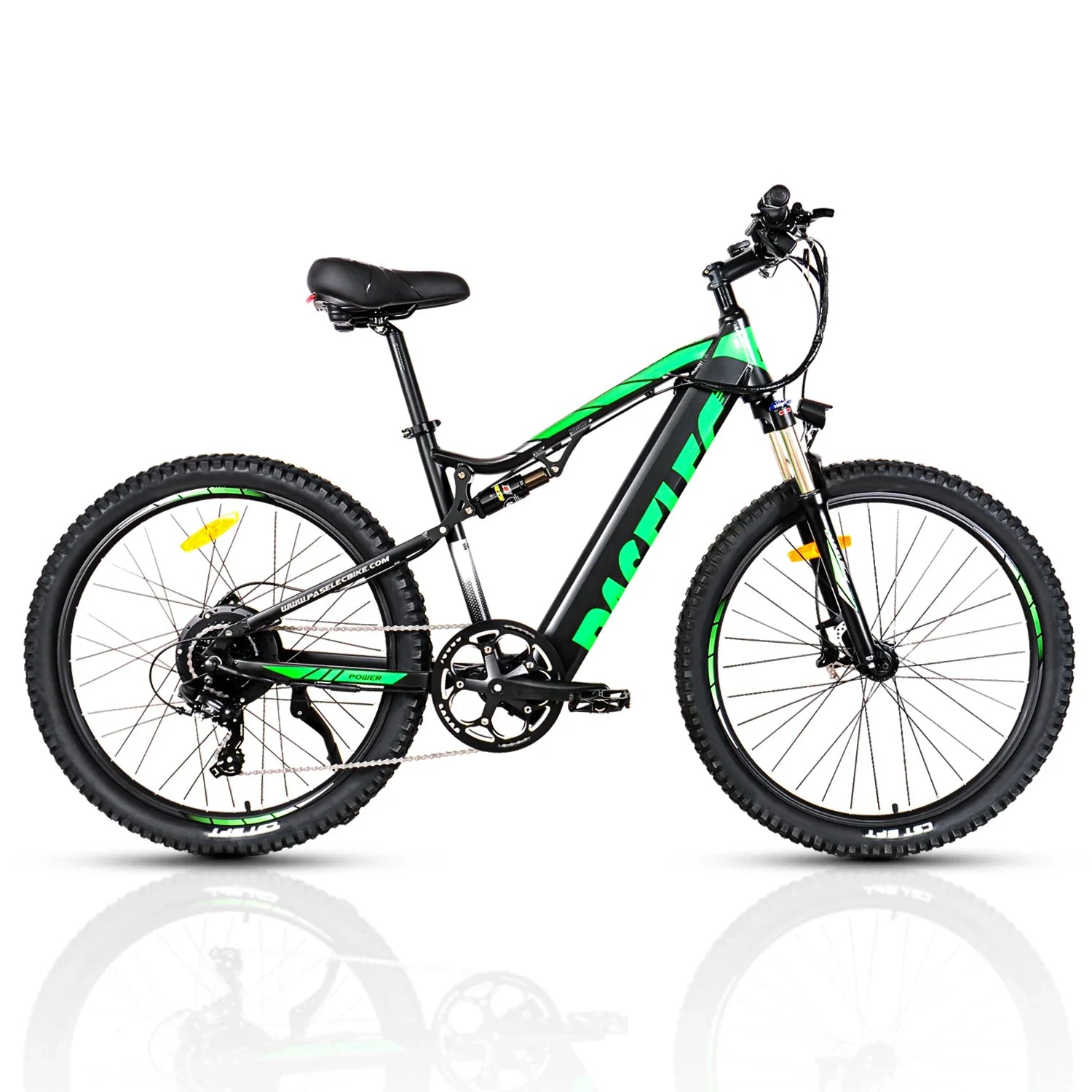 HKM-896211 Electric Mountain Bike with 48V 13Ah Removable Battery, 27.5-Inch Wheel, 8-Speed Gears and Hydraulic Disc Brakes