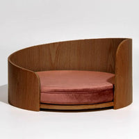 HKM-8962237 Solid Wood Cat Bed ¨C Removable Nest in Walnut Finish, 35x24cm & 50x24cm Sizes