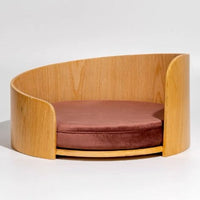 HKM-8962237 Solid Wood Cat Bed ¨C Removable Nest in Walnut Finish, 35x24cm & 50x24cm Sizes