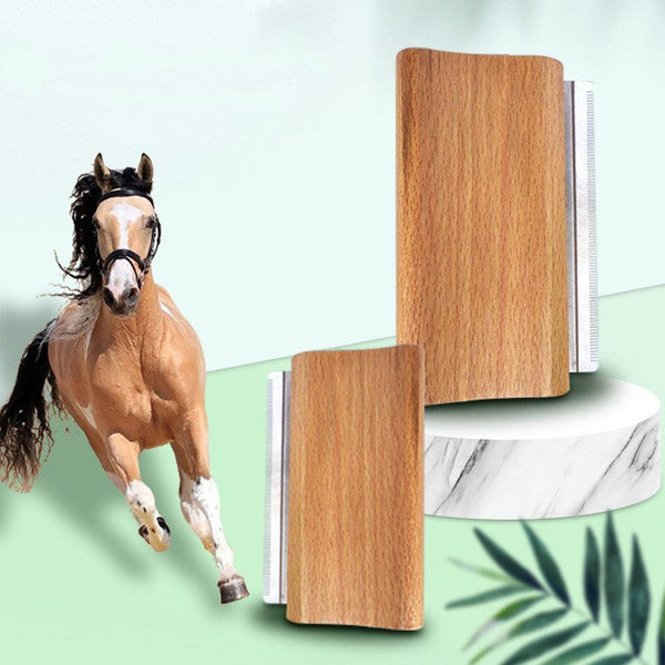 HKM-8963773 Pet Hair Remover Comb for Dogs - Beech Wood Fur Care Tool