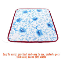 HKM-8964029 Electric Heating Blanket for Pets - Soft Velvet & Cotton, 40x40cm, Random Colors, US Plug