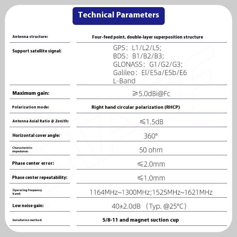 HKM-896403 Full Frequency Measurement Antenna with TNC Female Interface for Side Outgoing Line