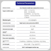 HKM-896403 Full Frequency Measurement Antenna with TNC Female Interface for Side Outgoing Line
