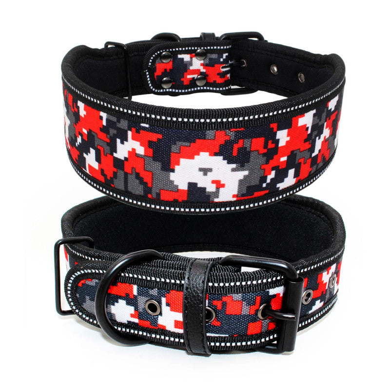 HKM-8964157 Reflective Adjustable Dog Collar for Comfort and Breathability, Available in Multiple Sizes