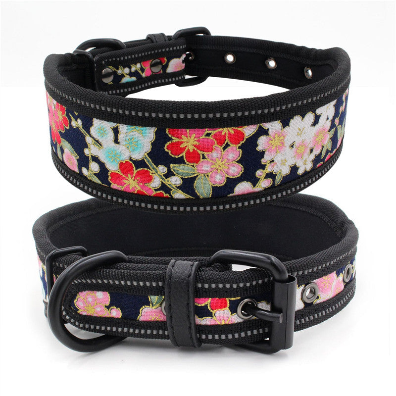 HKM-8964157 Reflective Adjustable Dog Collar for Comfort and Breathability, Available in Multiple Sizes