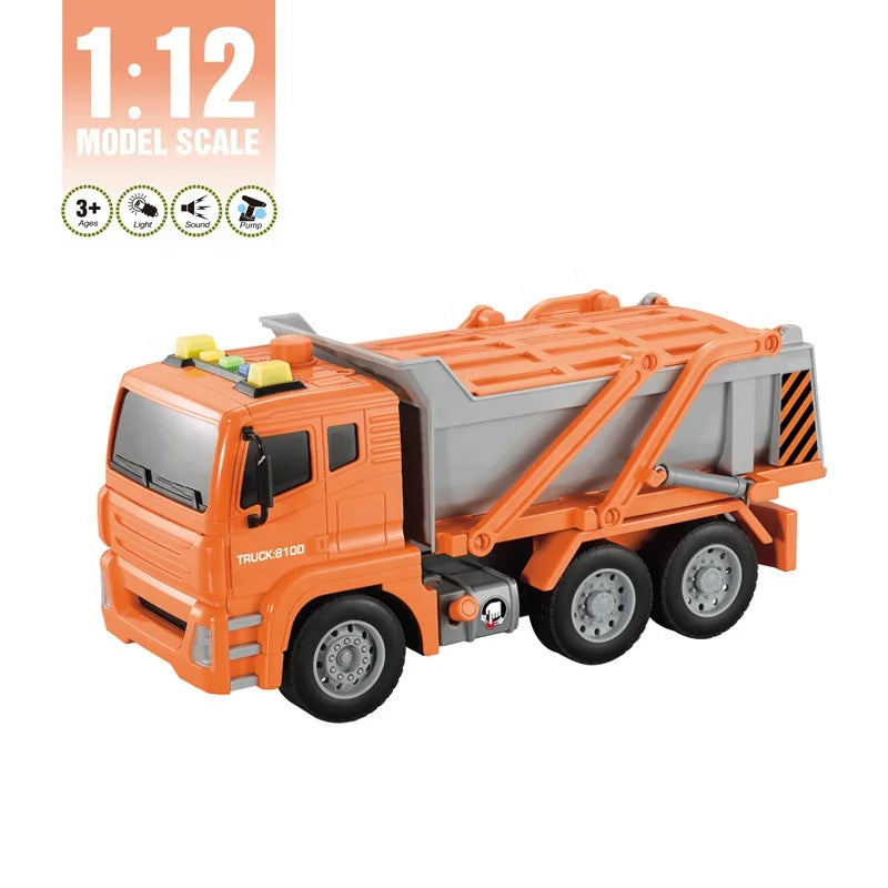HKM-896531 City Service Construction Friction Truck Toy with Light and Sound for Ages 3+