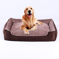 HKM-8966205 Velvet Pet Bed House for Small to Extra Large Dogs and Cats in Khaki, Wine Red, Dark Blue