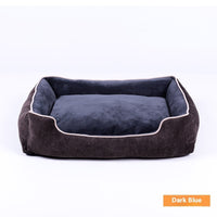 HKM-8966205 Velvet Pet Bed House for Small to Extra Large Dogs and Cats in Khaki, Wine Red, Dark Blue