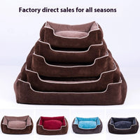 HKM-8966205 Velvet Pet Bed House for Small to Extra Large Dogs and Cats in Khaki, Wine Red, Dark Blue