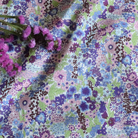 HKM-896723 CIARA Purple Floral Cotton Poplin Fabric, 1M x 1.45M, 100% Cotton