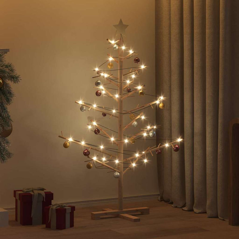 HKM-896851 Natural Wood Christmas Tree with Stand - 125 cm Height