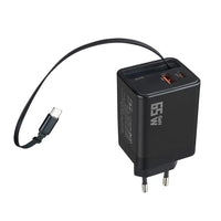 HKM-896915 PD40W Flexible Type-C Charging Plug for Household Use - Available in White and Black