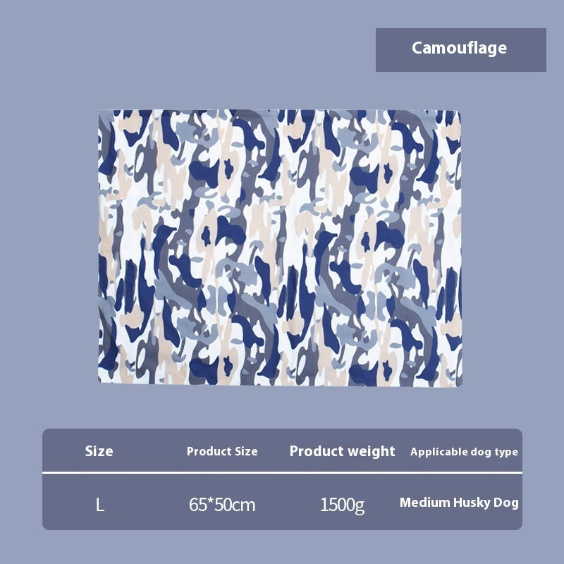 HKM-8969789 Multifunctional Cool Gel Pet Ice Mat for Heatstroke Prevention - Available in Sapphire Blue and Camouflage Sizes