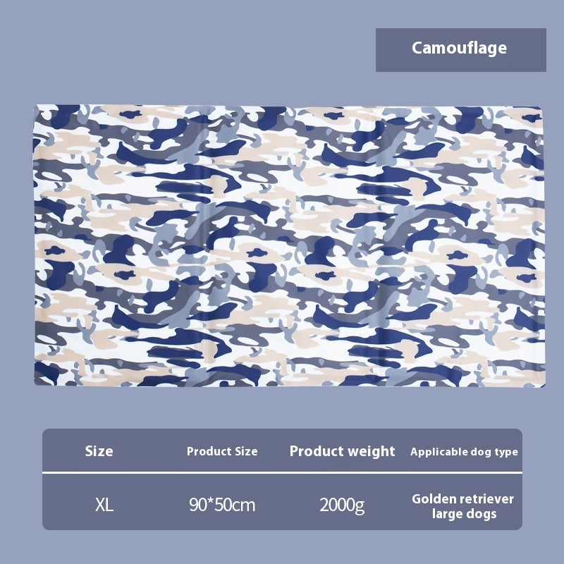 HKM-8969789 Multifunctional Cool Gel Pet Ice Mat for Heatstroke Prevention - Available in Sapphire Blue and Camouflage Sizes