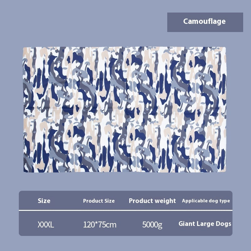 HKM-8969789 Multifunctional Cool Gel Pet Ice Mat for Heatstroke Prevention - Available in Sapphire Blue and Camouflage Sizes