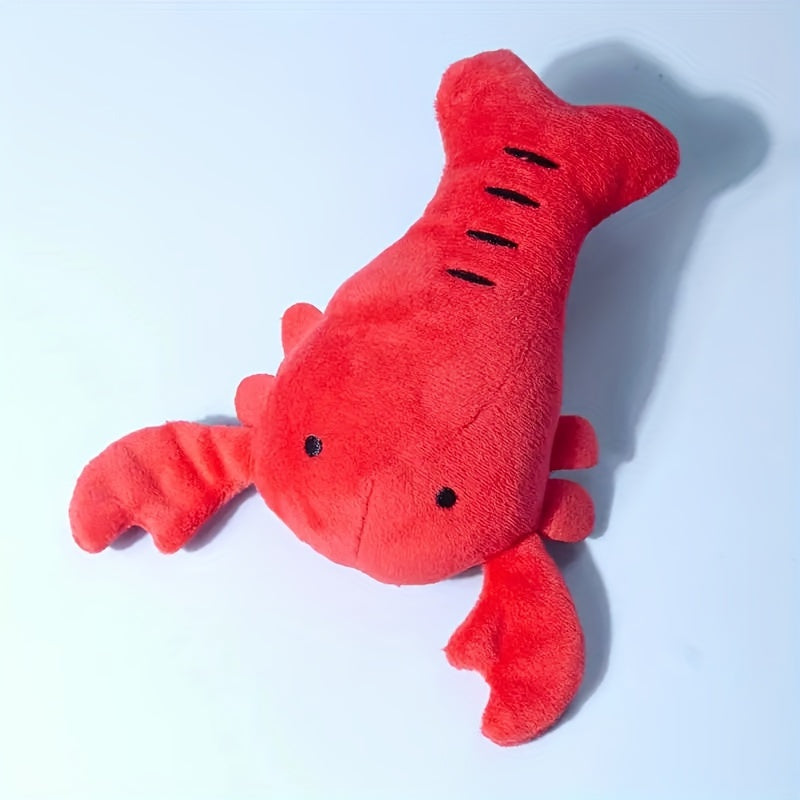 HKM-8971197 Interactive Squeaky Lobster Stuffed Toy for Small and Medium Dogs - Bite Resistant Design