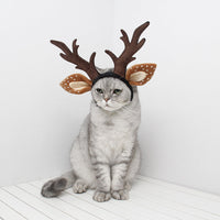 HKM-8972477 Brown Deer Antler Headband for Holiday Celebrations - Anti-Slip, Available in S, M, L