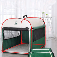 HKM-8972733 Breathable Composite Cloth Pet Tent - Anti-Mosquito Design in Green and Pink, Sizes S to XL