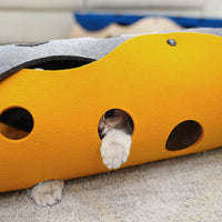 HKM-8972989 Folding Cat Tunnel with Soft Felt Material and Easy Assembly for Cats 93x22x22cm