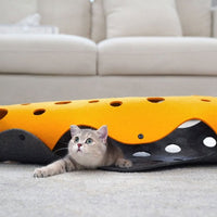 HKM-8972989 Folding Cat Tunnel with Soft Felt Material and Easy Assembly for Cats 93x22x22cm