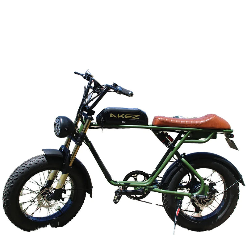 HKM-897363 48V 750W Off-Road Electric Bike with 20" Fat Tires, 7-Speed Gear System, and Hydraulic Disc Brakes