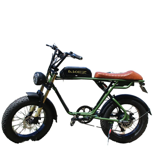 HKM-897363 48V 750W Off-Road Electric Bike with 20" Fat Tires, 7-Speed Gear System, and Hydraulic Disc Brakes