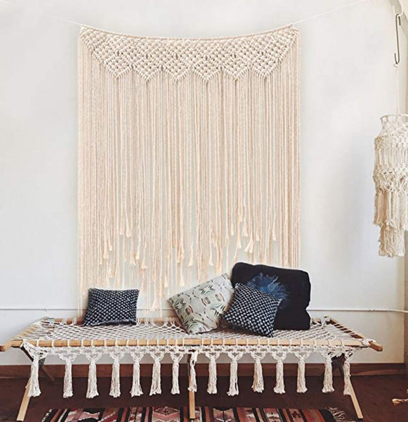HKM-897747 Hand-Woven Nordic Bohemian Tapestry - Cotton, 120cm x 150cm, Festive Pattern