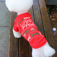 HKM-8977853 Cozy Christmas Teddy Clothes for Pets - Soft Polyester Cotton Attire
