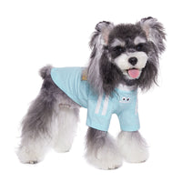 HKM-8979261 Small Pet Clothing for Dogs and Cats in Pink and Blue, Cotton and Spandex Blend, Casual Style, Multiple Sizes Available