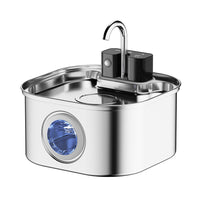 HKM-8979517 Stainless Steel Wireless Induction Pet Water Fountain for Dogs and Cats