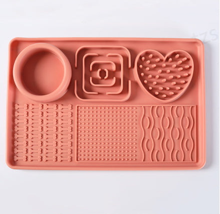 HKM-8979645 Silicone Dog Slow Food Mat - Square and Rectangular Design in Various Colors