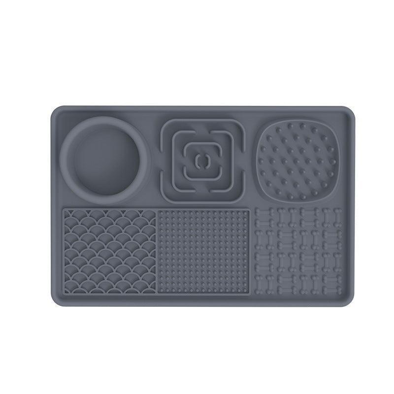 HKM-8979645 Silicone Dog Slow Food Mat - Square and Rectangular Design in Various Colors