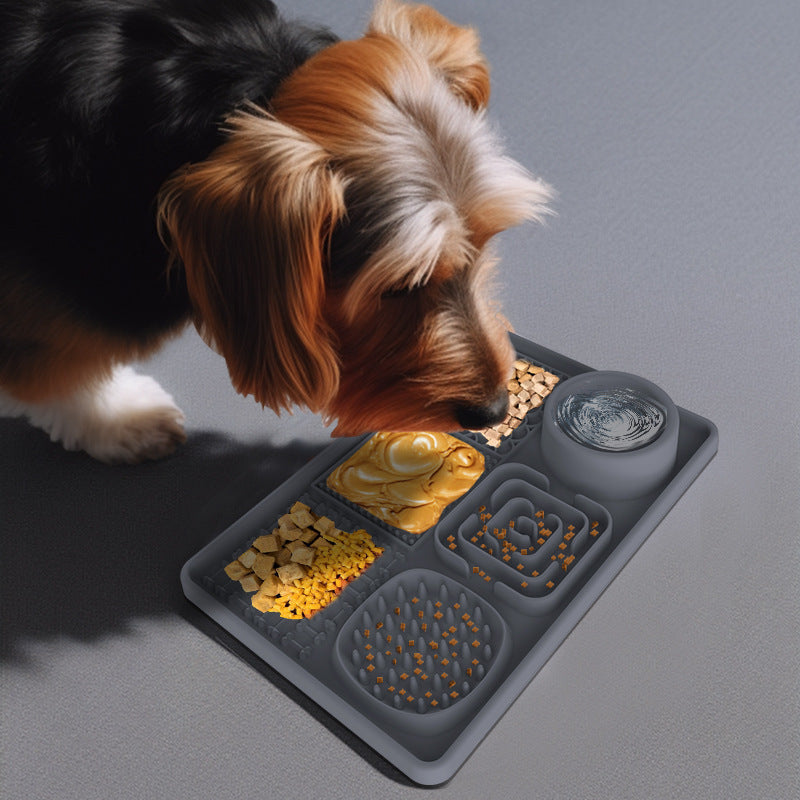 HKM-8979645 Silicone Dog Slow Food Mat - Square and Rectangular Design in Various Colors