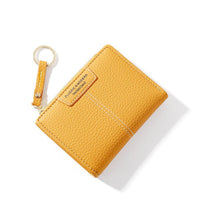 HKM-898067 Korean Style Short Zipper Two-Fold Wallet with Coin Purse and Multiple Compartments