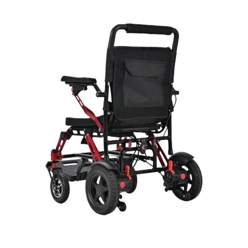 HKM-898067 Lightweight Foldable Electric Wheelchair with Reclining Feature – Magnesium Alloy Frame, 100kg Capacity, Removable Battery