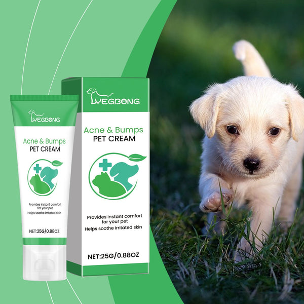 HKM-8981309 Pet Neck Cream for Healthy Skin and Coat, 25g with Aloe, Ginger, Tea Tree Oil, Marigold, and Ganoderma Extract