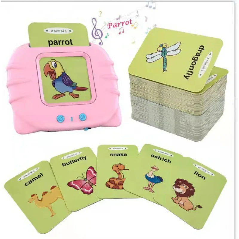 HKM-898195 Educational Flash Cards Learning Machine with 224 Double-Sided Words for Preschool Kids