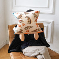 HKM-898259 Silk Feeling Puppy Pillow Cushion for Sofa, 48cm, Snowflake Design