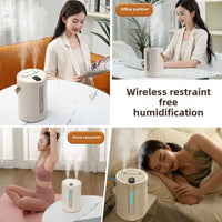 HKM-898387 Large Capacity Portable Air Purifying Humidifier with Dual Spray and Night Light