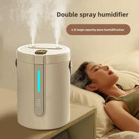 HKM-898387 Large Capacity Portable Air Purifying Humidifier with Dual Spray and Night Light