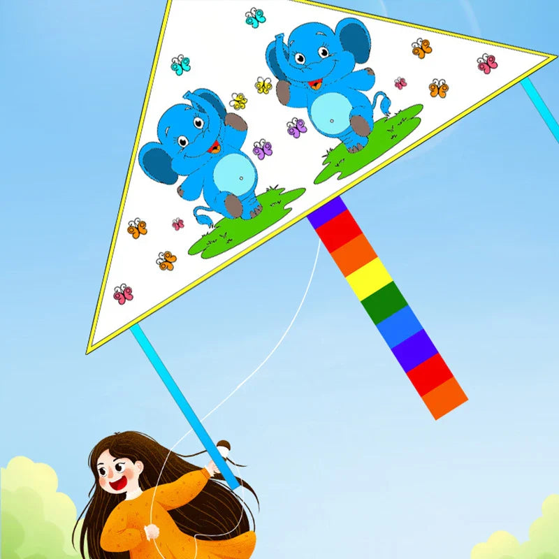 HKM-898451 Customizable Delta Shape Hand Painted Doodle Kites for Kids - DIY Flying Toys