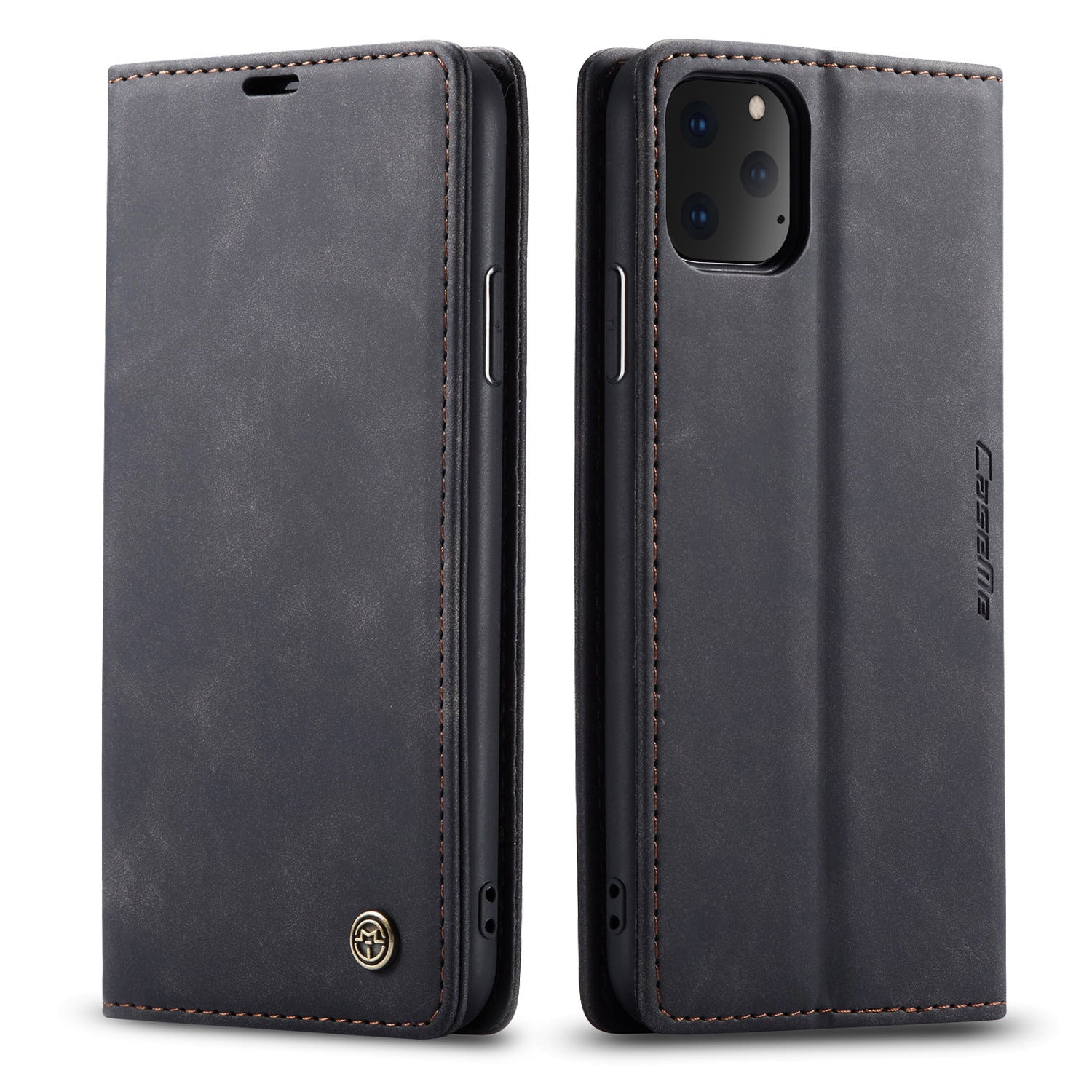 HKM-898451 Stylish Flip Phone Case for iPhone Models - Durable PU & TPU Material