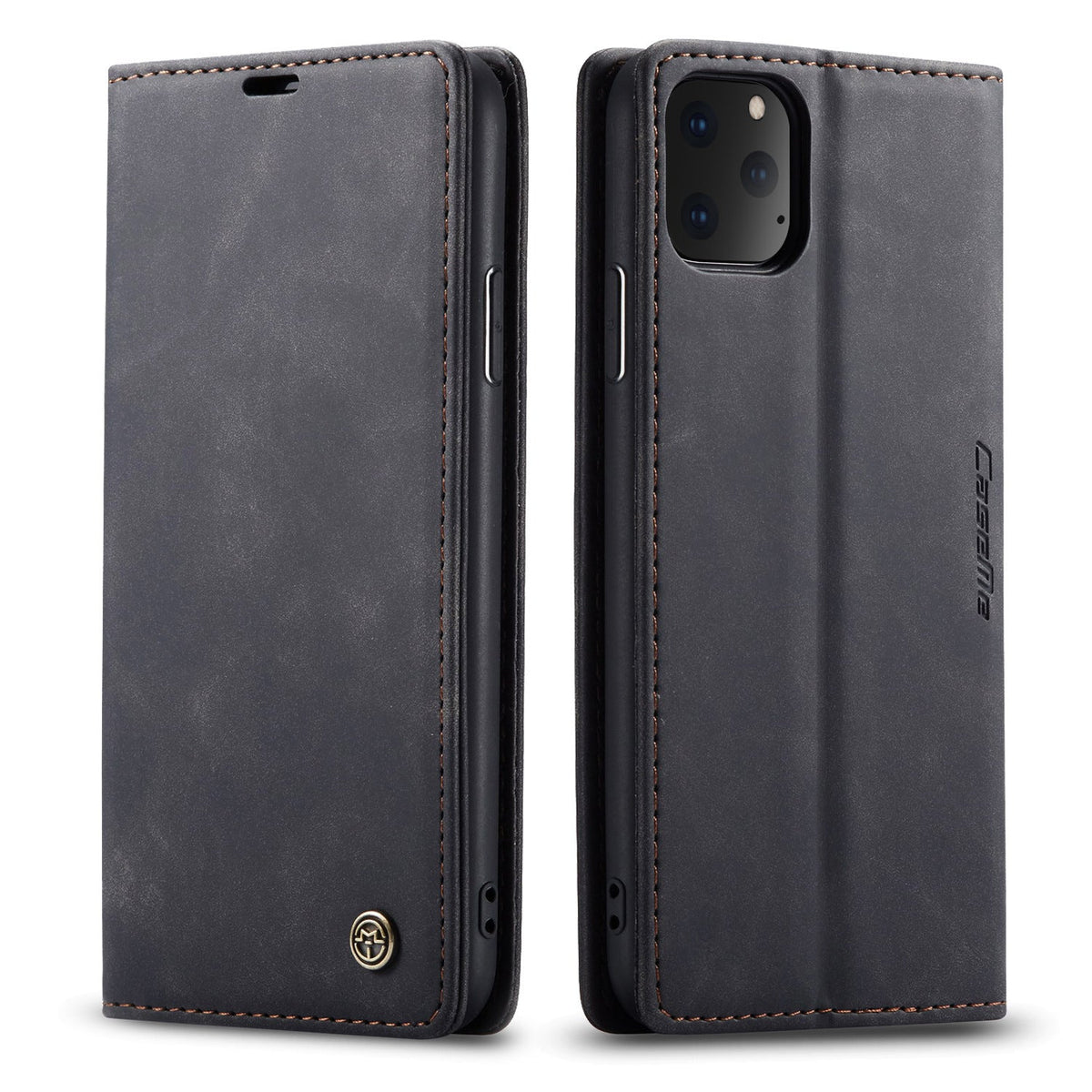 HKM-898451 Stylish Flip Phone Case for iPhone Models - Durable PU & TPU Material