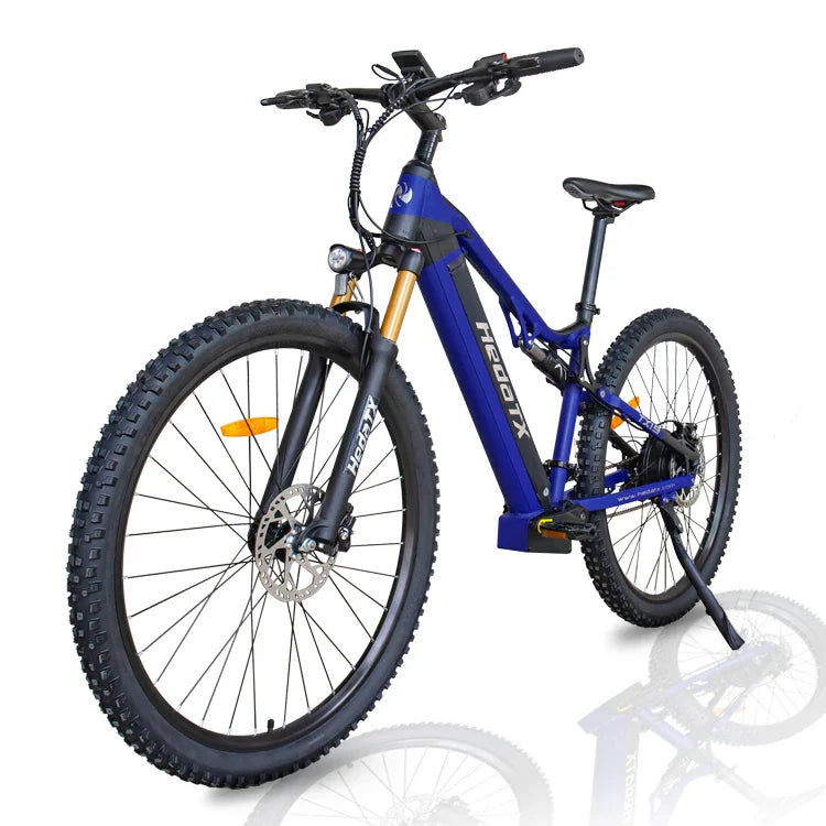 HKM-898515 48V Electric Mountain Bike with Full Suspension, 1000W Motor, 27-Speed Gears, 29-Inch Wheels, Hydraulic Disc Brakes