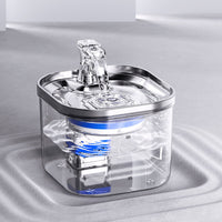 HKM-8985277 Automatic Stainless Steel Water Fountain for Dogs and Cats - 2L Capacity with Ultra-Quiet Pump