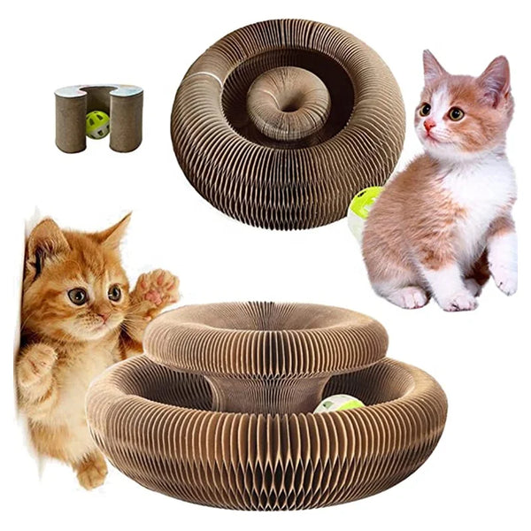 HKM-898707 Interactive Corrugated Cardboard Cat Scratching Board for Engaging Play and Claw Maintenance