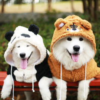 HKM-8987581 Cozy Thickened Winter Clothing for Medium and Large Dogs - Cute Tiger and Panda Styles