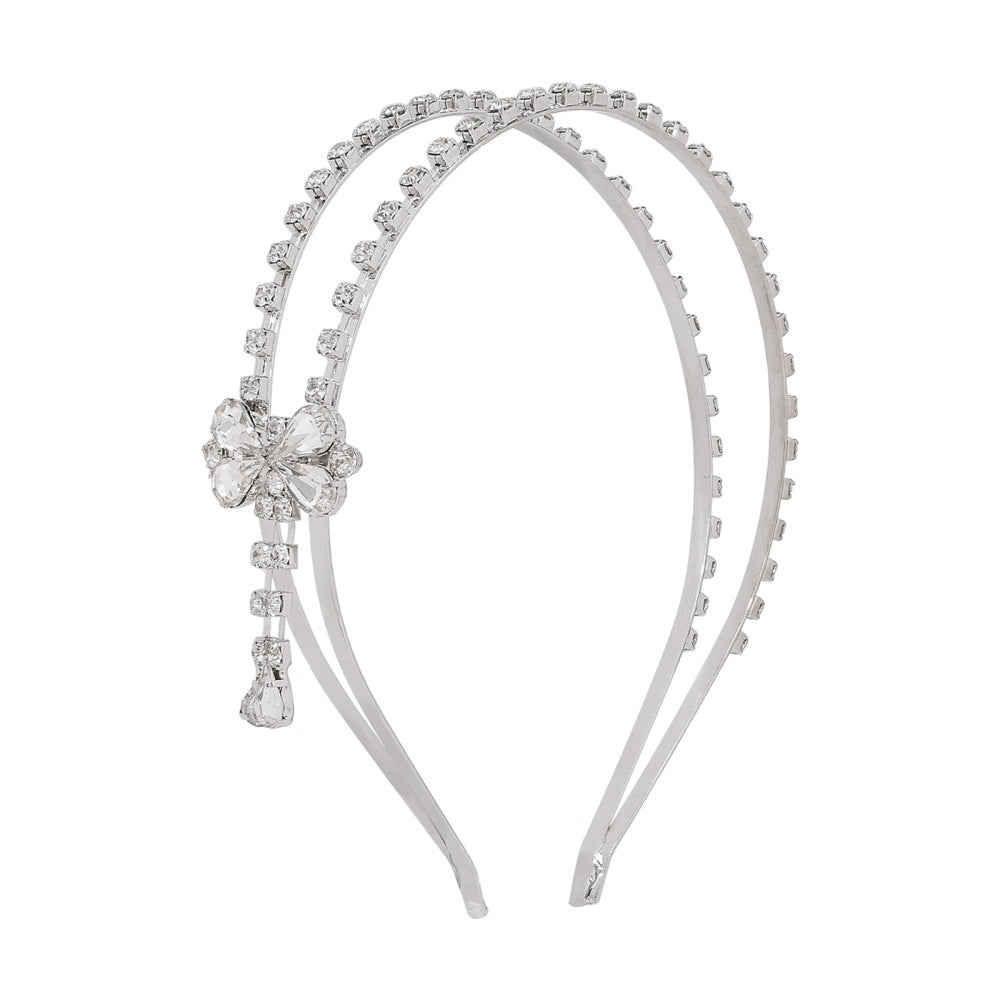 HKM-898771 White Alloy Geometric Hair Headband for Women